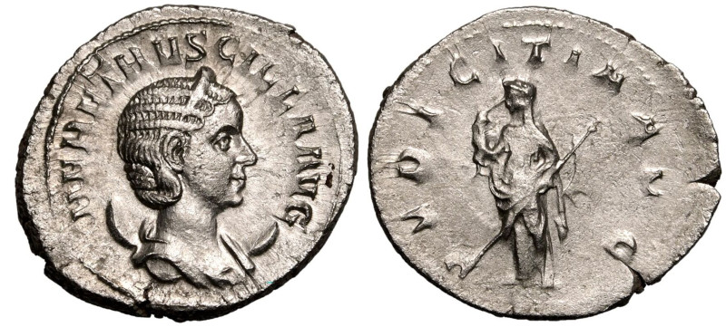 ROMAN EMPIRE. Herennia Etruscilla (wife of Trajan Decius). 
Silver Antoninianus...