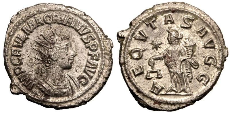 ROMAN EMPIRE. Macrianus. 
Billon Antoninianus, AD 260-261. Samosata. 
Obv: IMP...