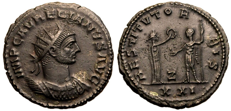 ROMAN EMPIRE. Aurelian. 
Billon Antoninianus, AD 274-275. Antioch. 
Obv: IMP C...