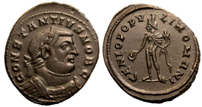 ROMAN EMPIRE. Constantius I (Caesar). 
Billon Nummus, AD 300. London. 
Obv: CO...