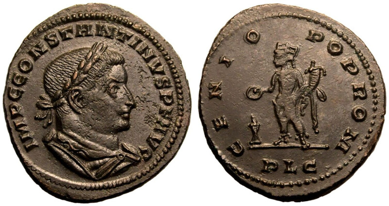 ROMAN EMPIRE. Constantine I 'the Great'. 
Billon Nummus, AD 307-308. Lugdunum. ...