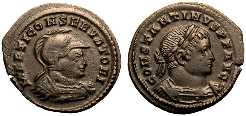 ROMAN EMPIRE. Constantine I 'the Great'. 
Billon Nummus, AD 310-313. Treveri. ...