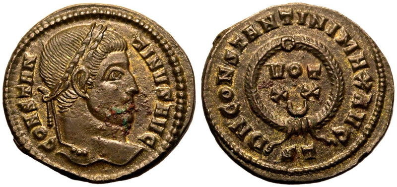 ROMAN EMPIRE. Constantine I 'the Great'. 
Billon Nummus, AD 322-325. Ticinum. ...