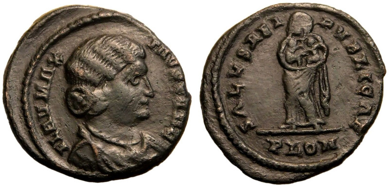 ROMAN EMPIRE. Fausta (wife of Constantine I). 
Billon Nummus, AD 324-325. Londi...