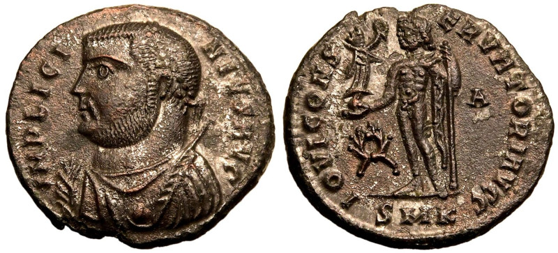 ROMAN EMPIRE. Licinius I. 
Billon Nummus, AD 317-320. Cyzicus. 
Obv: IMP LICIN...