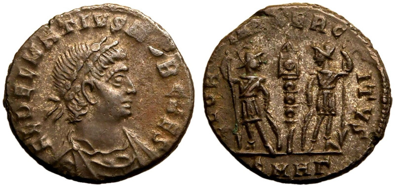 ROMAN EMPIRE. Delmatius (Caesar). 
Billon Nummus, AD 336-337. Heraclea. 
Obv: ...