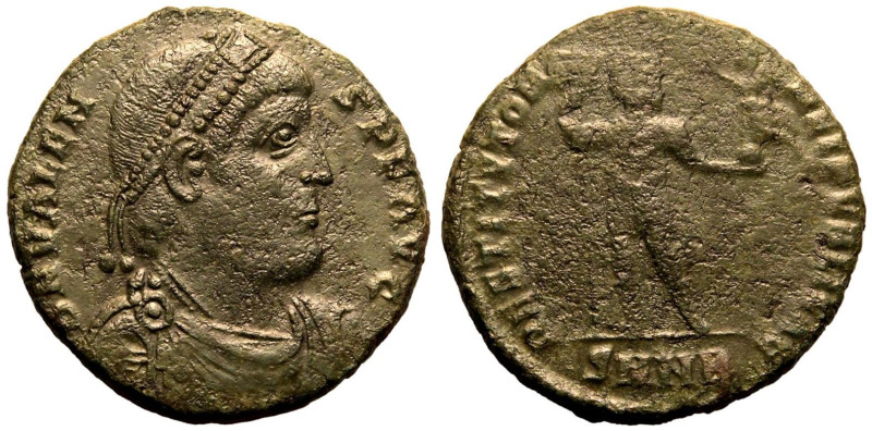 ROMAN EMPIRE. Valens. 
Bronze AE27, AD 364-367. Nicomedia. 
Obv: D N VALENS P ...