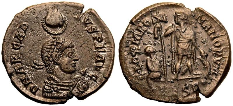 ROMAN EMPIRE. Arcadius. 
Bronze AE22, AD 383-395. Thessalonica. 
Obv: D N ARCA...