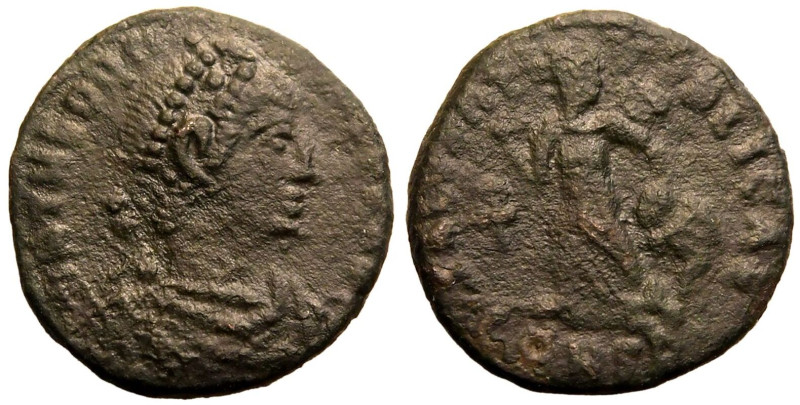 ROMAN EMPIRE. Theodosius I. 
Bronze AE13, AD 388-392. Constantinople. 
Obv: D ...