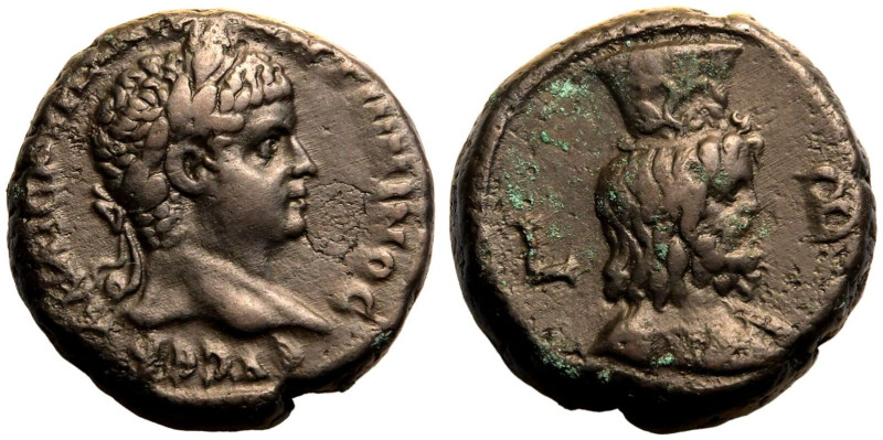 ROMAN PROVINCIAL. EGYPT, ALEXANDRIA. Elagabalus. 
Potin Tetradrachm, dated RY 2...