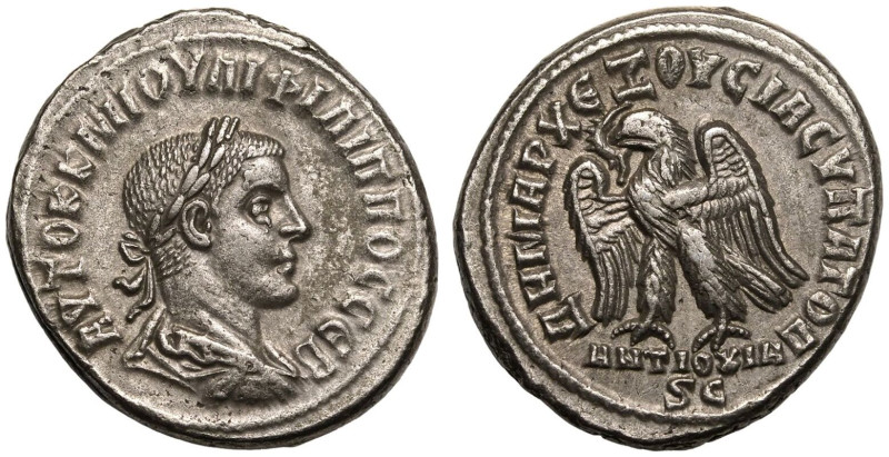 ROMAN PROVINCIAL. SELEUCIS AND PIERIA, ANTIOCH. Philip II. 
Billon Tetradrachm,...