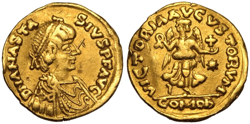 MIGRATIONARY. OSTROGOTHS. Theoderic. 
Gold Tremissis, AD 497-498. Ravenna. 
Ps...