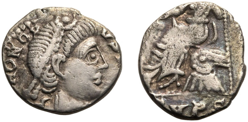 MIGRATIONARY. VANDALS. 
Silver Siliqua, circa AD 433-439. Uncertain mint in Afr...