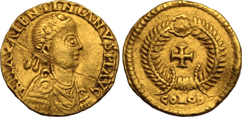 MIGRATIONARY. VISIGOTHS IN GAUL.
Gold Tremissis, circa AD 439-455. Uncertain mi...