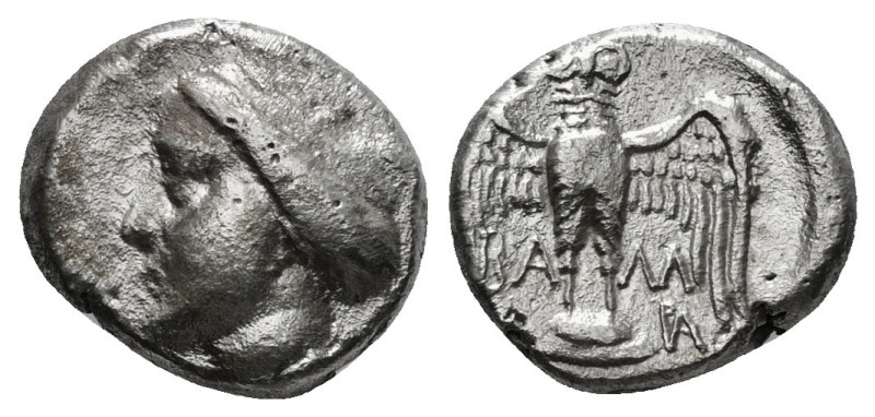 PONTOS. Amisos. Drachm (Late 5th-4th century BC).
Obv: Head of Hera left, weari...