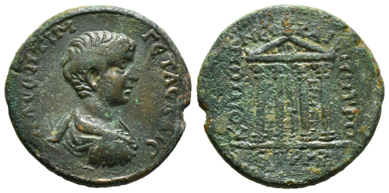 PONTUS. Neocaesarea. Geta (Caesar, 198-209). Ae. Dated CY 142 (205/6).
Obv: Π C...