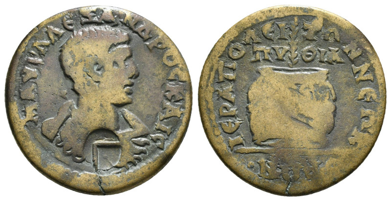 Phrygia,Hierapolis. Severus Alexander caesar, 221-222.Æ [M AV A] ΛEΞANΔPOC KAIC ...