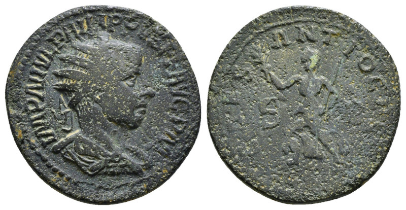 Philip II as Caesar; 245-247 AD, Antiochia, Pisidia, AE Obv: Radiate, draped, cu...