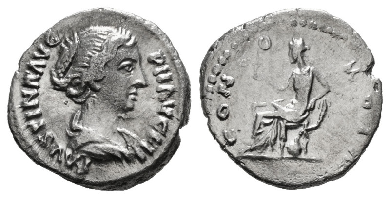 FAUSTINA II (Augusta, 147-175). Denarius. Rome.
Obv: FAVSTINA AVG PII AVG FIL....