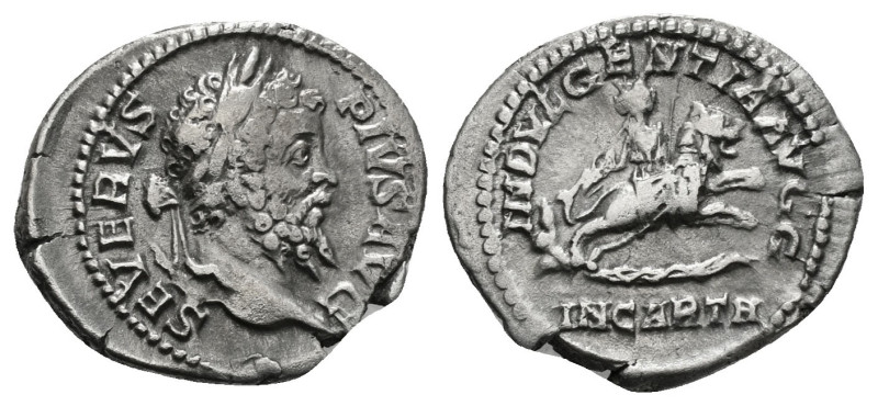 SEPTIMIUS SEVERUS (193-211). Denarius. Rome.
Obv: SEVERVS PIVS AVG.
Laureate h...