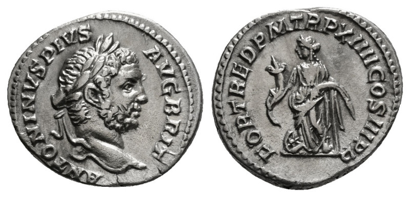 CARACALLA (197-217). Denarius. Rome.
Obv: ANTONINVS PIVS AVG BRIT.
Laureate he...