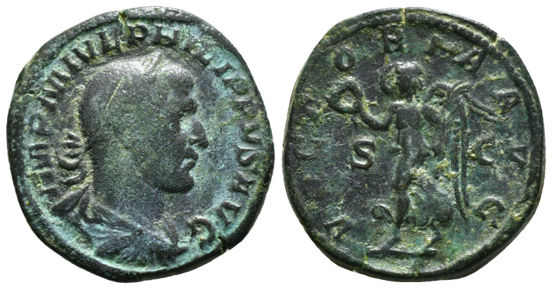 PHILIP I 'THE ARAB' (244-249). Sestertius. Rome.
Obv: IMP M IVL PHILIPPVS AVG....