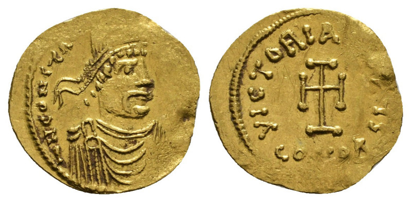 CONSTANTINE IV POGONATUS (668-685). GOLD Tremissis. Constantinople.
Obv: δ N CO...