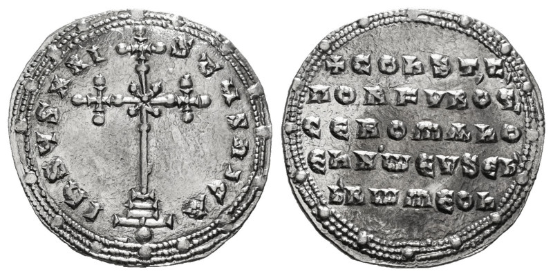 CONSTANTINE VII PORPHYROGENITUS with ROMANUS I (913-959). Miliaresion. Constanti...