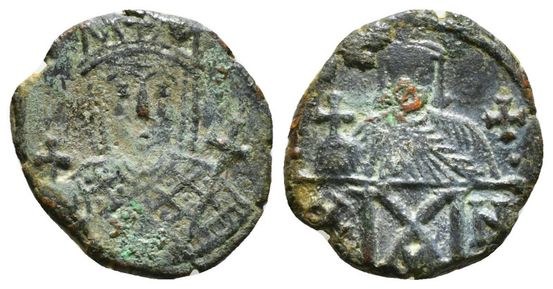 CONSTANTINE VI and IRENE (780-797). Follis. Constantinople.
Obv: Crowned facing...