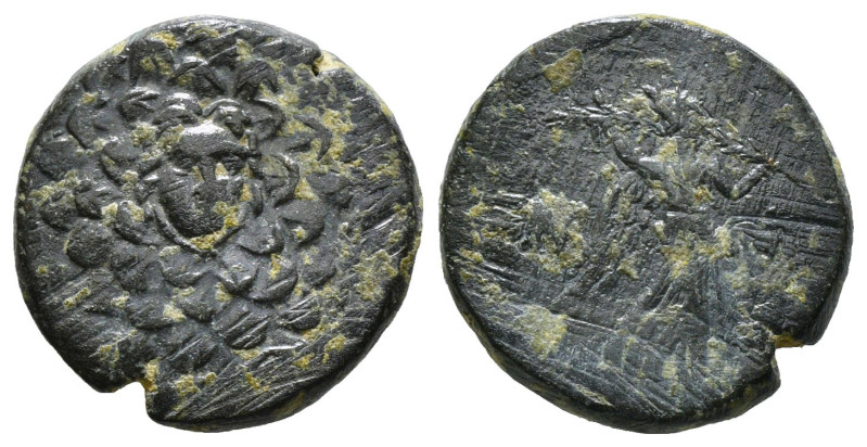 PONTOS. Amisos. Ae (Circa 85-65 BC). Time of Mithradates VI Eupator.
Obv: Aegis...