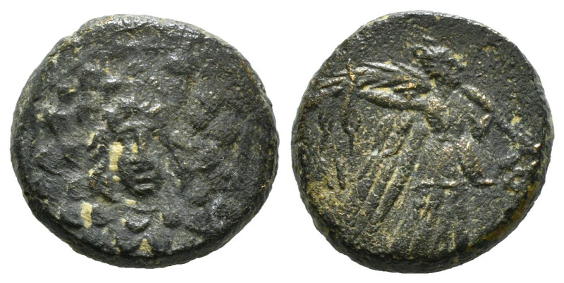 PONTOS. Amisos. Ae (Circa 85-65 BC). Time of Mithradates VI Eupator.
Obv: Aegis...