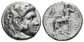 KINGS OF MACEDON. Alexander III 'the Great' (336-323 BC).Tetradrachm.
Obv: Head of Herakles right, wearing lion skin.
Rev: AΛΕΞΑΝΔΡΟY.
Zeus seated ...
