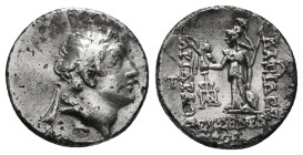 KINGS OF CAPPADOCIA. Drachm. Mint A (Eusebeia under Mt. Argaios). Uncertain RY date. Obv: Diademed head right. Rev : ΒΑΣΙΛΕΩΣ. Athena standing left, h...