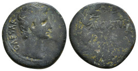 SELEUCIS & PIERIA. Antioch. Augustus (27 BC-14 AD). Ae As.
Obv: CAESAR.
Bare head right.
Rev: AVGVSTVS.
Legend within wreath. 7,75gr
