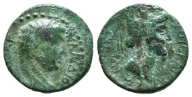 CILICIA. Anazarbus? Claudius (41-54). Ae Hemiassarion. Dated RY 3 (43/4)
Obv: KΛAYΔIOC KAICAP. Laureate head of Claudius right. Rev: ЄTOYC KAICAPЄΩΝ ...
