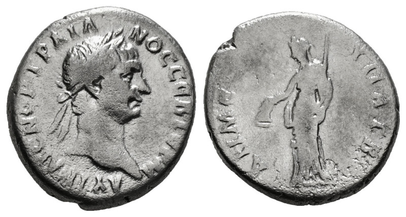 CAPPADOCIA. Caesarea. Trajan (98-117). Didrachm.
Obv: ΑVΤ ΚΑΙ ΝЄΡOYAC ΤΡΑΙΑΝΟС ...