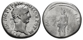CAPPADOCIA. Caesarea. Trajan (98-117). Didrachm.
Obv: ΑVΤ ΚΑΙ ΝЄΡOYAC ΤΡΑΙΑΝΟС СЄΒ ΓЄΡΜ.
Laureate head right.
Rev: ΔΗΜ ЄΞ ΥΠΑΤ Β.
Eleutheria stand...