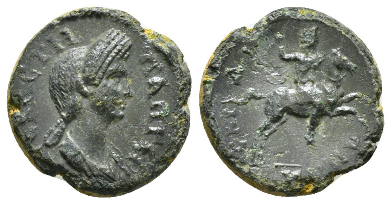 LYDIA. Sardeis. Plotina (Augusta, 105-123). Ae.
Obv: ΠΛΩΤЄΙΝΑ СЄΒΑСΤΗ.
Draped ...