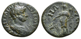 PISIDIA.Conana.Hadrian.(117-138).Ae.
Obv : ΑΥ ΤΡΑ ΑΔΡΙΑΝΟϹ.
Laureate and cuirassed bust to right.
Rev : ΚΟΝΑΝΕΩΝ.
Tyche standing to left, resting ...