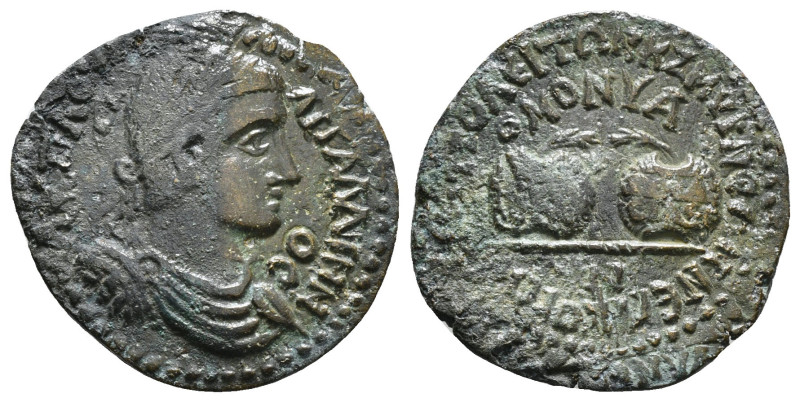 PHRYGIA. Hierapolis. Gallienus (253-268). Ae. 
Obv: AV K Π ΛI ΓAΛΛIHNOC.
Laure...