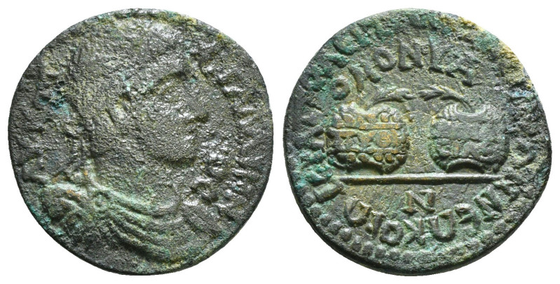 PHRYGIA. Hierapolis. Gallienus (253-268). Ae. 
Obv: AV K Π ΛI ΓAΛΛIHNOC.
Laure...