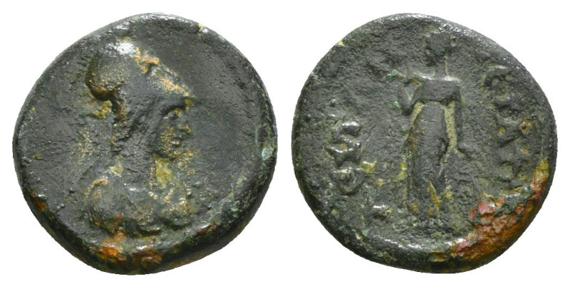 PHRYGIA. Hierapolis. Pseudo-autonomous (2nd-3rd centuries). Ae.
Obv: Helmeted a...