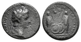AUGUSTUS (27 BC-14 AD). Denarius. Lugdunum.
Obv: CAESAR AVGVSTVS DIVI F PATER PATRIAE.
Laureate head right.
Rev: C L CAESARES AVGVSTI F COS DESIG P...