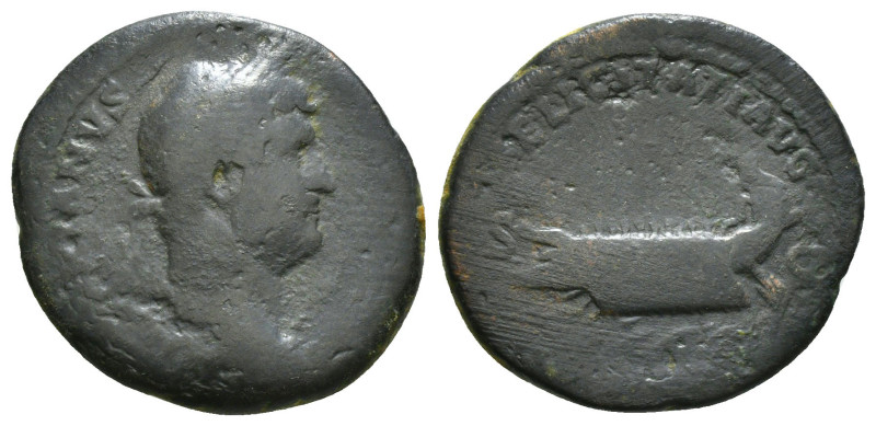 HADRIAN (117-138). As. Rome.
Obv: HADRIANVS AVGVSTVS.
Bareheaded and draped bu...