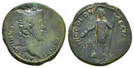 PISIDIA. Antioch. Antoninus Pius (138-161). Ae.
Obv: ANTONINVS AVG PIVS P P TR P COS IIII.
Laureate head right.
Rev: FORTVNA COLONIAE ANTIOCH.
For...