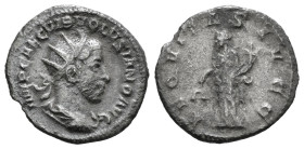 VOLUSIAN (251-253). Antoninianus. Rome.
Obv: IMP CAE C VIB VOLVSIANO AVG.
Radiate, draped and cuirassed bust right.
Rev: AEQVITAS AVGG.
Aequitas s...