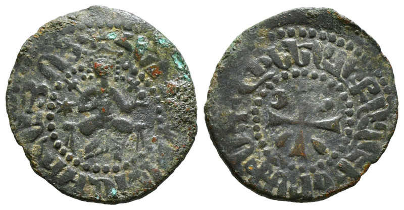 Medieval Coin AE Bronze. Weight : 4,20gr