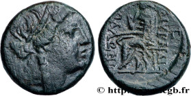 IONIA - SMYRNA
Type : Unité de bronze 
Date : c. 115-105 AC. 
Mint name / Town : Smyrne, Ionie 
Metal : bronze 
Diameter : 19  mm
Orientation dies : 1...