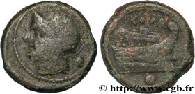 ROMAN REPUBLIC - ANONYMOUS
Type : Uncia 
Date : c. 217-211 AC. 
Mint name / Town : Rome ou Italie 
Metal : copper 
Diameter : 26  mm
Orientation dies ...
