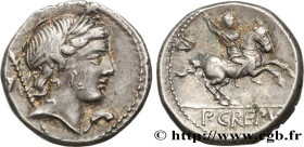 CREPUSIA
Type : Denier 
Date : 82 AC. 
Mint name / Town : Rome 
Metal : silver 
Millesimal fineness : 950  ‰
Diameter : 16,5  mm
Orientation dies : 7 ...